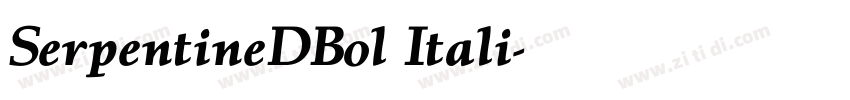 SerpentineDBol Itali字体转换